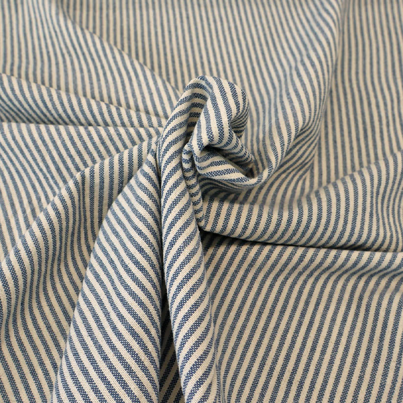 Indian Cotton - Thin Line - Denim Blue