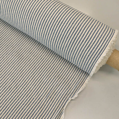 Indian Cotton - Thin Line - Denim Blue