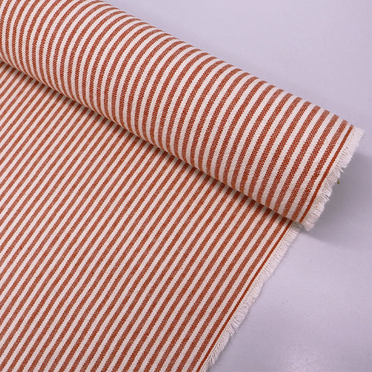 Indian Cotton - Thin Line - Ginger Nut