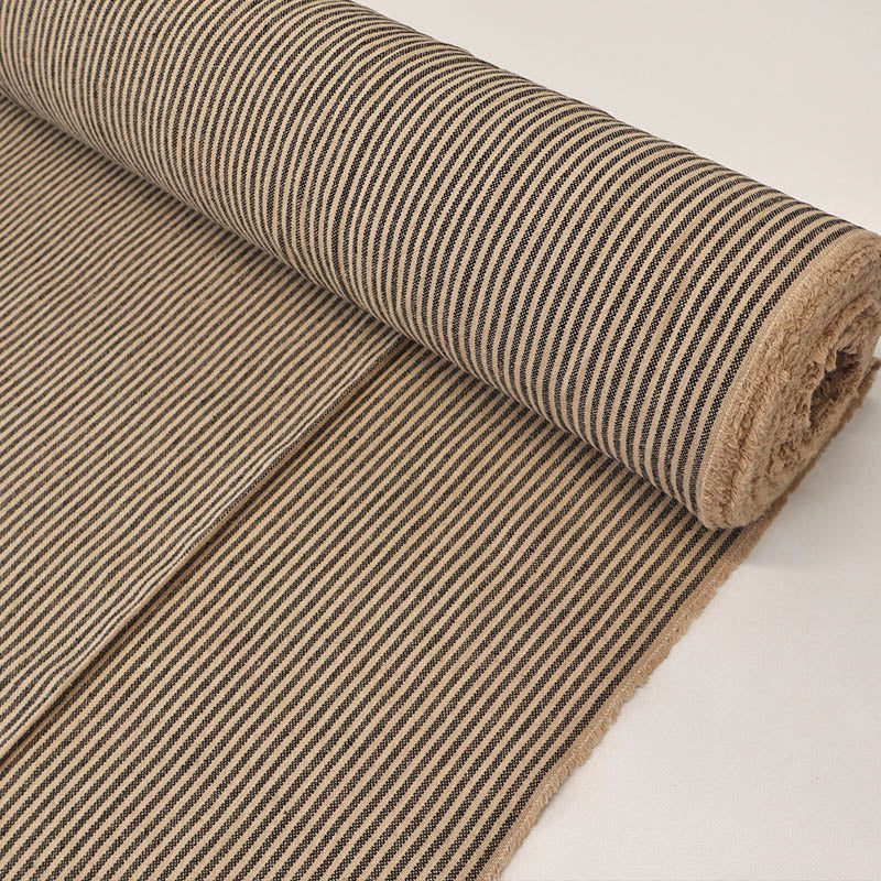 Indian Cotton - Thin Line - Tobacco and Black