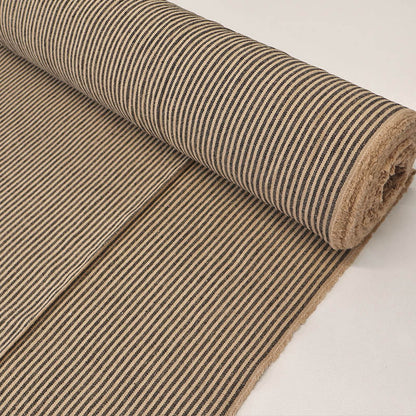 Indian Cotton - Thin Line - Tobacco and Black
