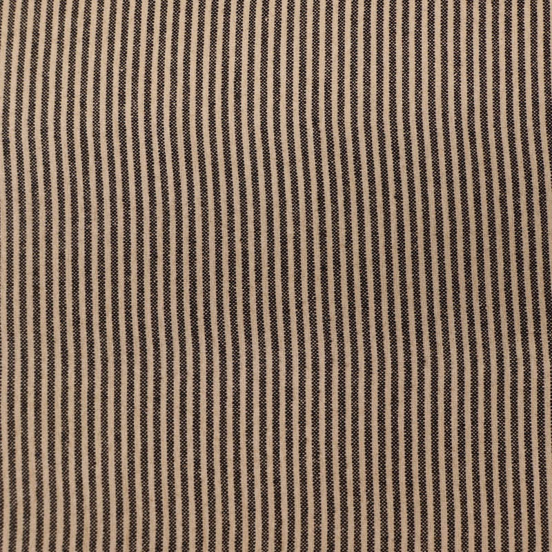 Indian Cotton - Thin Line - Tobacco and Black
