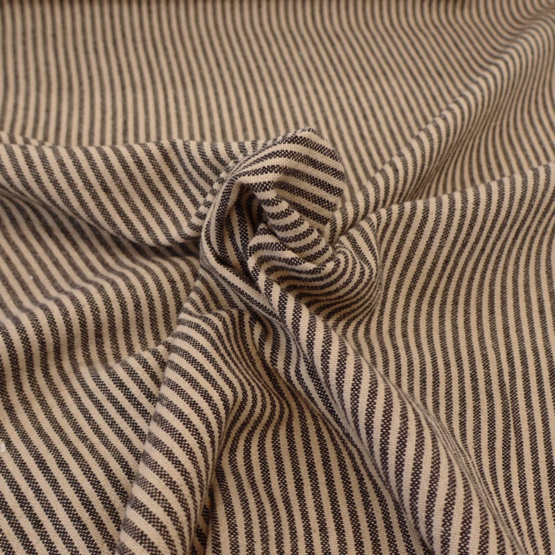 Indian Cotton - Thin Line - Tobacco and Black