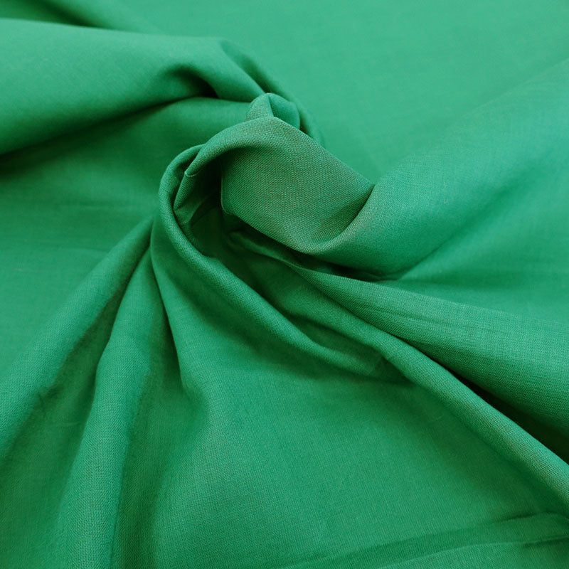 100% Cotton Voile Fabric - Emerald Green
