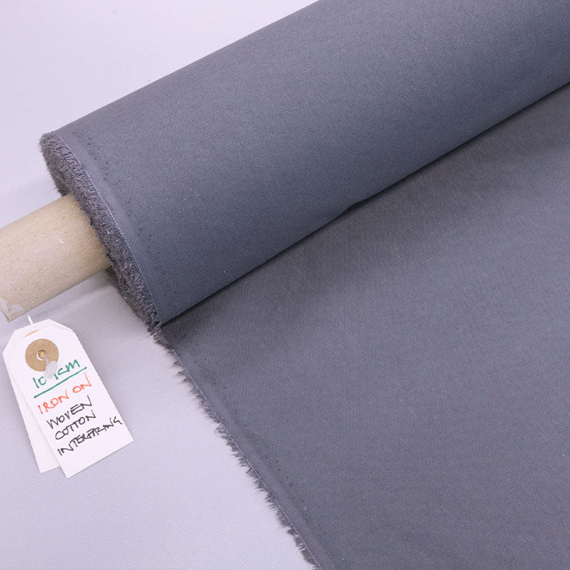 Iron On Interfacing Fabric | 100% Woven Cotton | Grey – Fabrics Galore