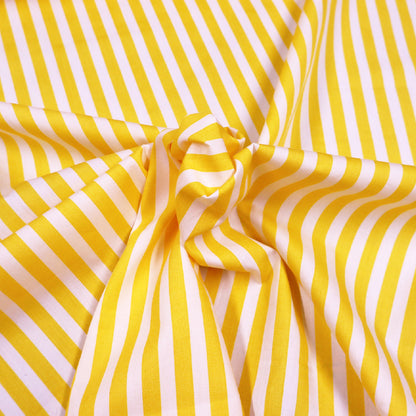 Jubilee Cotton - Bright Yellow and White Stripe