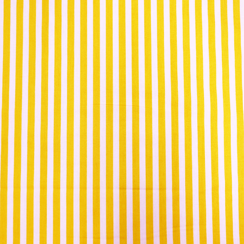 Jubilee Cotton - Bright Yellow and White Stripe