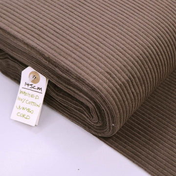 100% Cotton Dark Brown Jumbo Cord Fabric