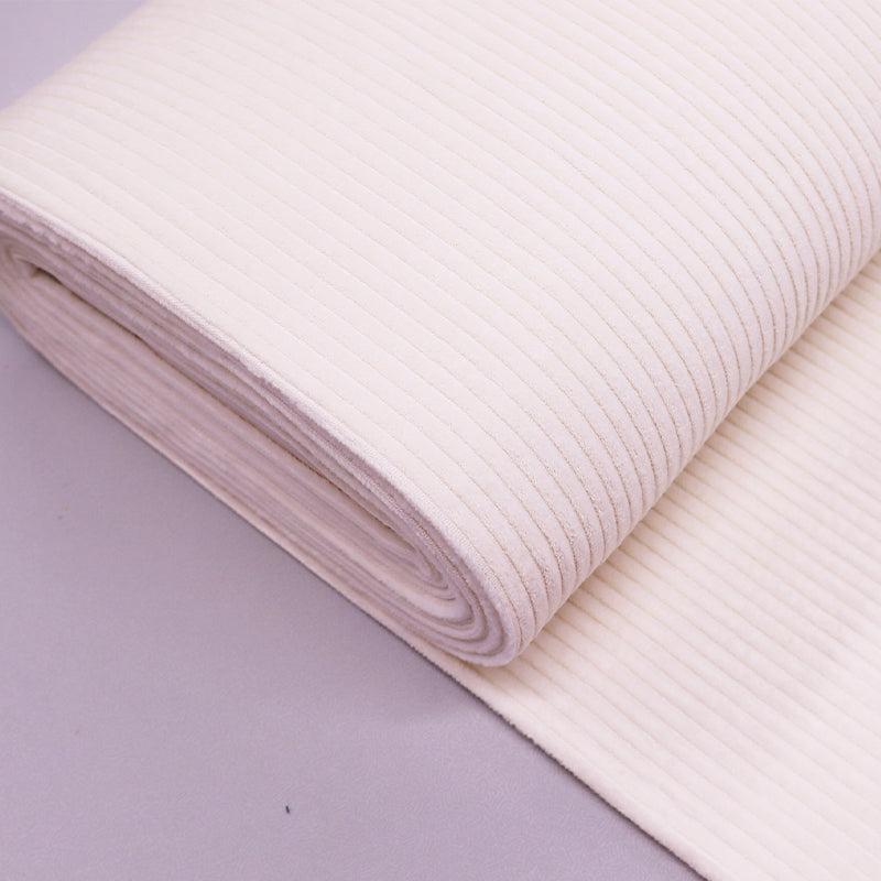 100% Cotton Jumbo Cord Fabric - Natural White