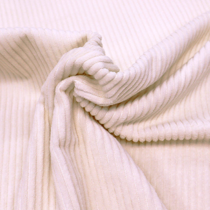 100% Cotton Jumbo Cord Fabric - Natural White