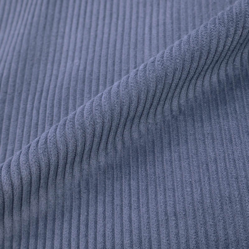 100% Cotton Jumbo Cord Fabric - Washed Denim Blue