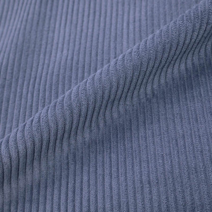 100% Cotton Jumbo Cord Fabric - Washed Denim Blue