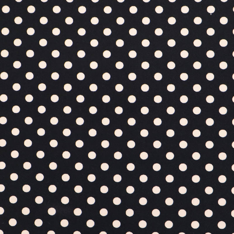 7mm Polka Dot Cotton - Black