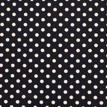 100% Cotton Poplin Large Black Polka Dot Fabric