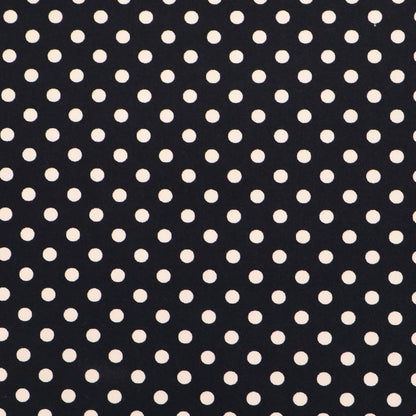 7mm Polka Dot Cotton - Black