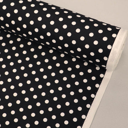 7mm Polka Dot Cotton - Black