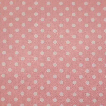 7mm Polka Dot Cotton - Pale Pink