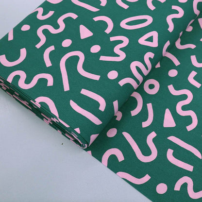Green and Pink Viscose Fabric by Nerida Hansen