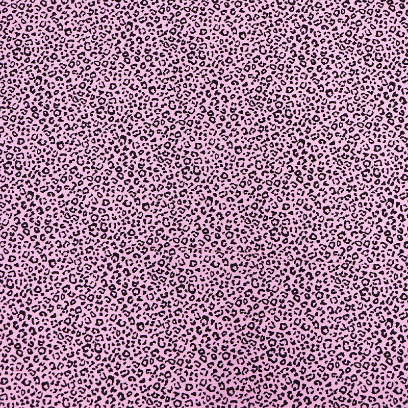 100% Cotton Mini Leopard Print Fabric - Pink