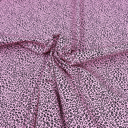 Leopard Print Cotton - Mini - Pale Pink
