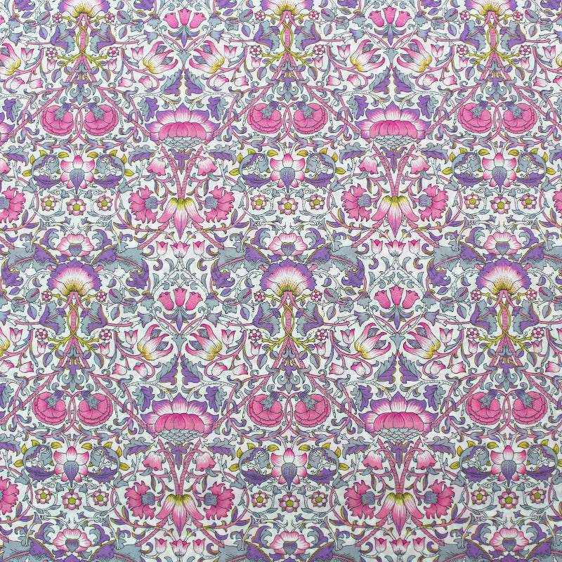 Liberty Fabrics Pink and Lilac Lodden  Tana Lawn™ Cotton
