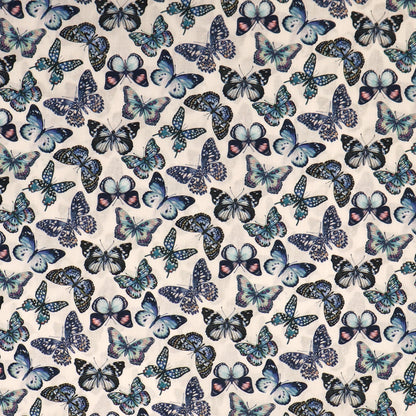 Liberty Fabrics Butterfly Print Tana Lawn™ Blue and white