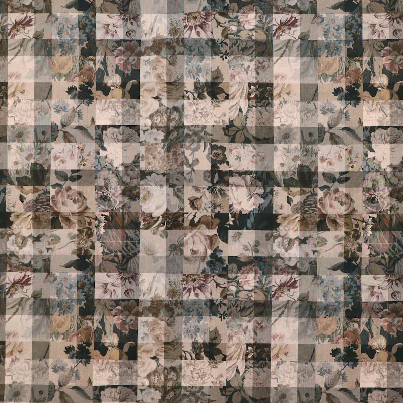 100% Cotton Lawn Archive Gingham Liberty Tana Lawn™ - Black and Grey