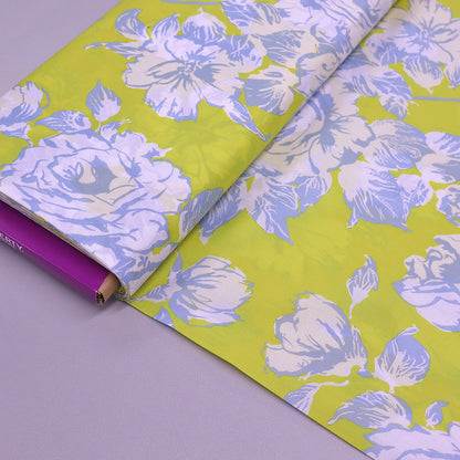 100% Cotton Liberty Fabrics Tana Lawn™ Cotton - Carline Bloom in Yellow and Grey