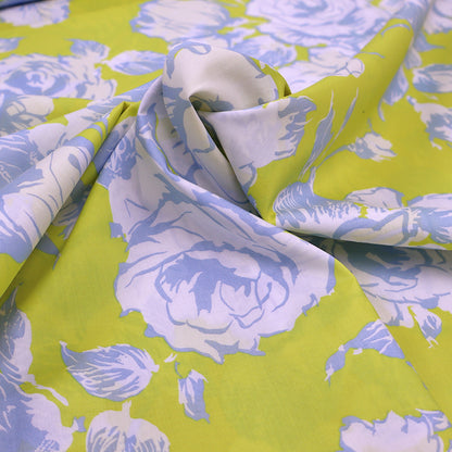 100% Cotton Liberty Fabrics Tana Lawn™ Cotton - Carline Bloom in Yellow and Grey