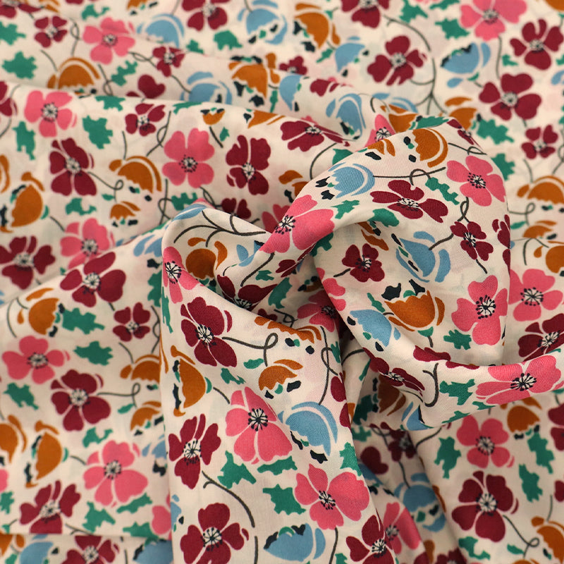 Liberty Fabrics Tana Lawn™ Edie Pink Floral Print Fabrics Galore