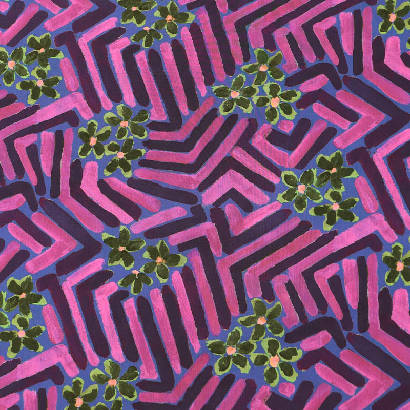 Liberty Fabrics Tana Lawn™ - Flower Portrait - Purple and Blue 100% cotton lawn