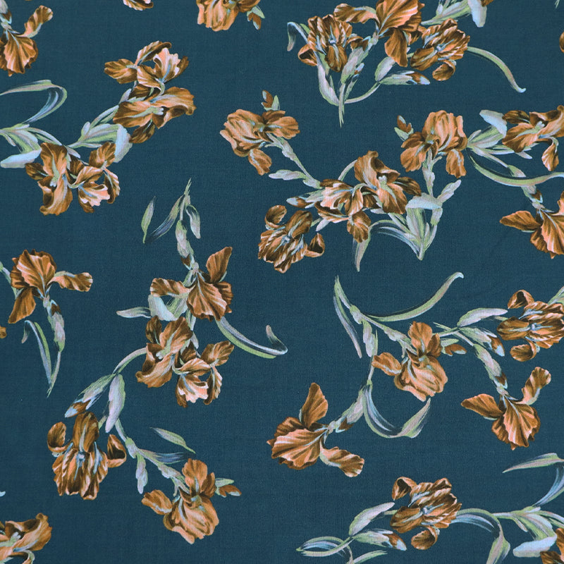 Liberty Fabrics Tana Lawn™ Cotton - French Iris Dark Green floral 100% cotton lawn