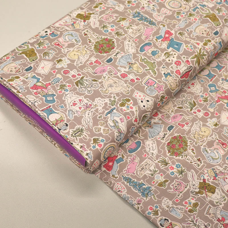100% Cotton Liberty Fabrics Cotton Lawn Alice in Wonderland Print