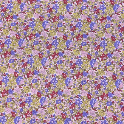 100% Cotton Metallic Pink Liberty Fabrics Cotton Lawn - Julia Belle - pink, purple and yellow floral