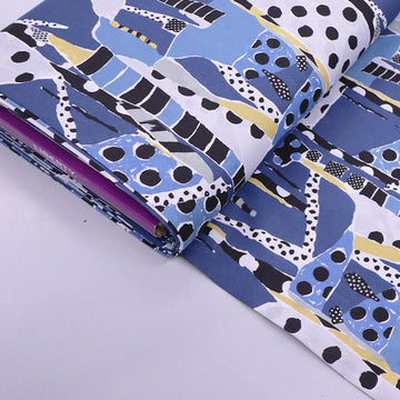 100% Cotton Liberty Fabrics Cotton Lawn - Krasner B - Blue