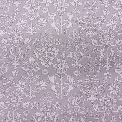 100% Cotton Lawn Grey and White Floral Liberty Fabric