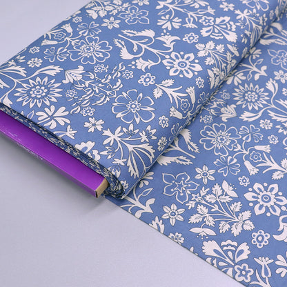 100% Cotton Lawn Pale Blue and White Floral Liberty Fabric