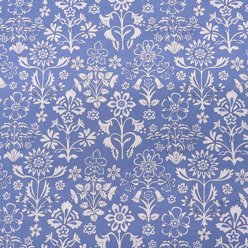 100% Cotton Lawn Pale Blue and White Floral Liberty Fabric