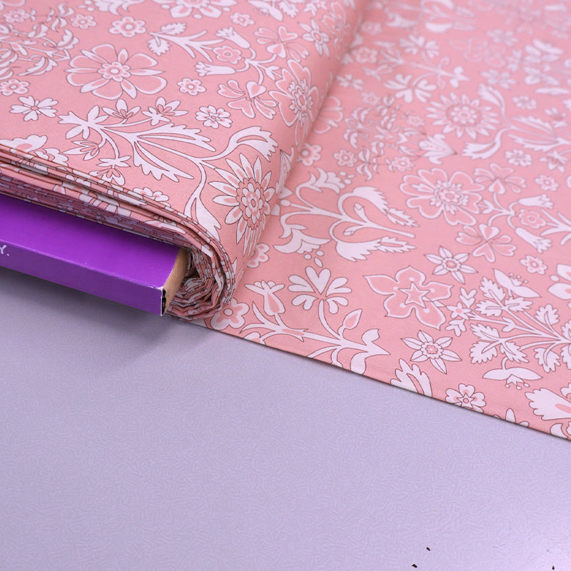 Liberty Fabrics Tana Lawn™ - Marlow Mono - Pale Pink and White cotton lawn floral fabric