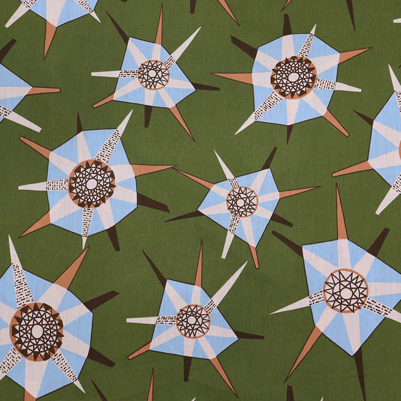 100% Cotton Liberty Fabrics Tana Lawn™ Cotton - Meteor - Olive Green