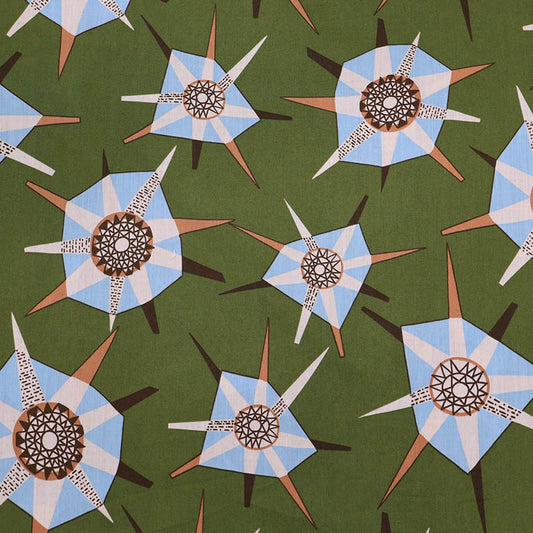 100% Cotton Liberty Fabrics Tana Lawn™ Cotton - Meteor - Olive Green
