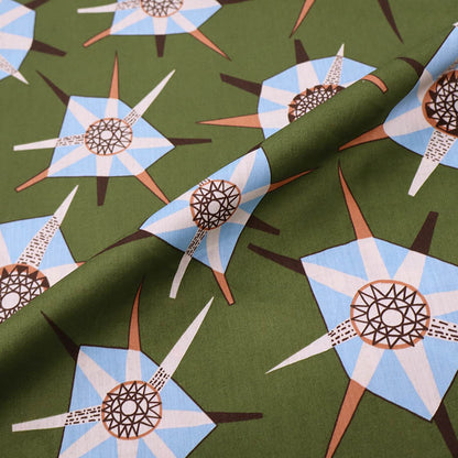 100% Cotton Liberty Fabrics Tana Lawn™ Cotton - Meteor - Olive Green