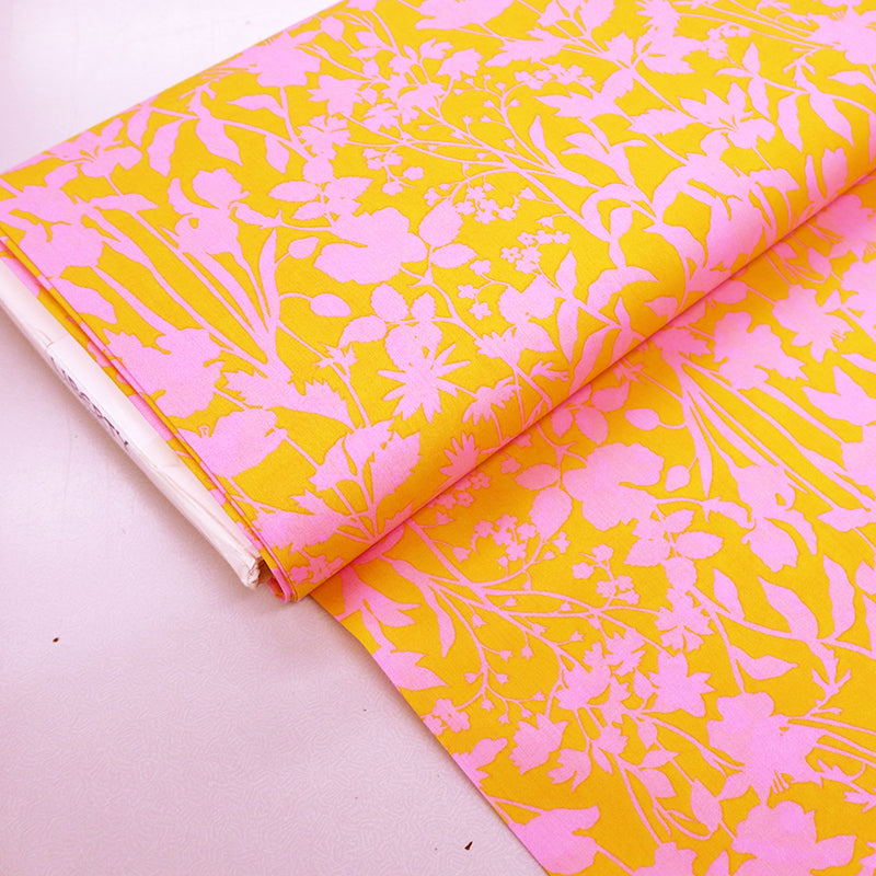 Pink and Yellow Liberty Fabrics Ophelia Silhouette Tana Lawn™ Cotton
