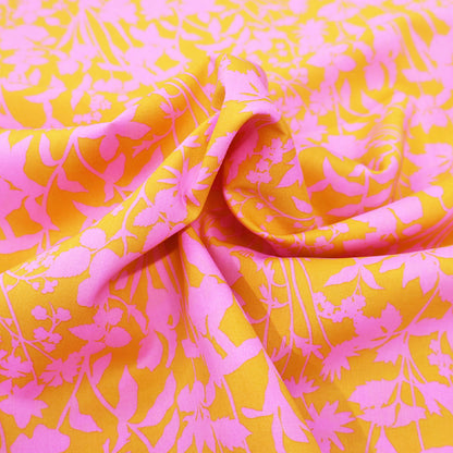 Pink and Yellow Liberty Fabrics Ophelia Silhouette Tana Lawn™ Cotton