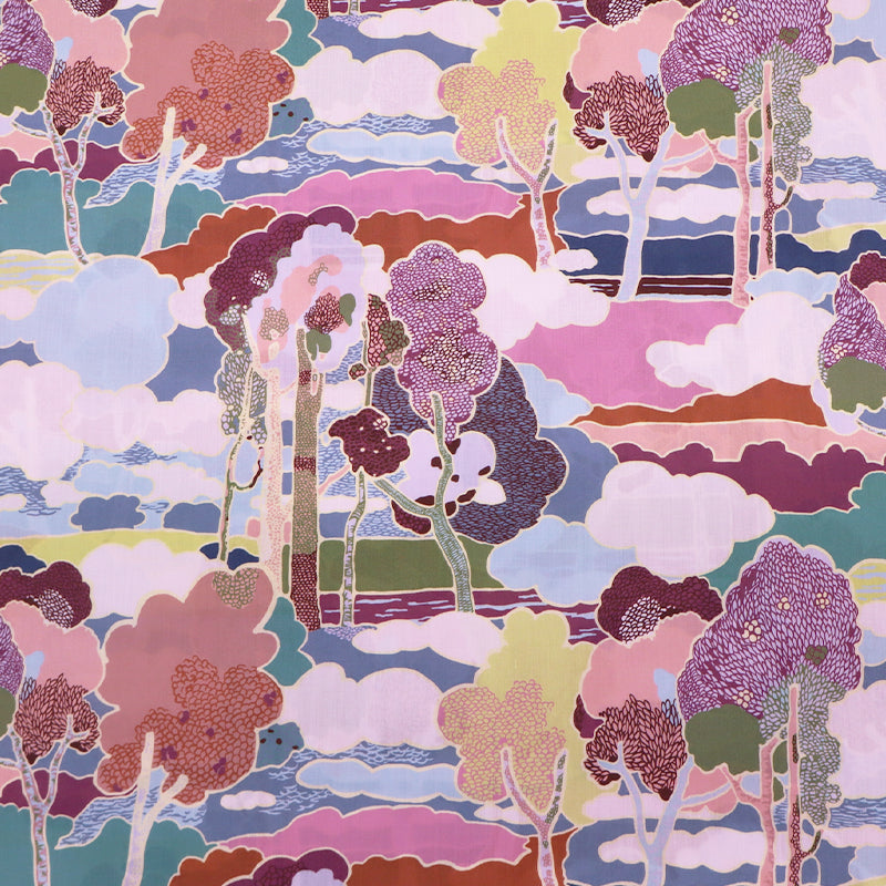 100% Cotton Lawn Liberty Fabrics Tana Lawn™ Cotton - Prospect Road in Muted Pinks and Purples