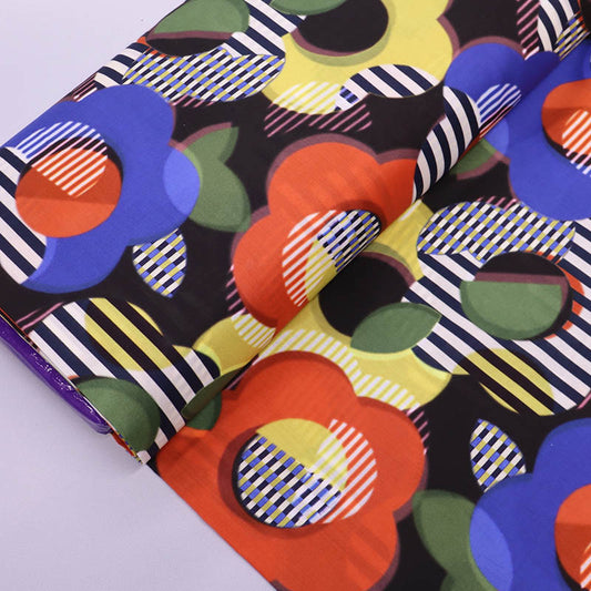 100% CottonLiberty Fabrics Tana Lawn™ Cotton - Style Memphis - brightly coloured modern floral print