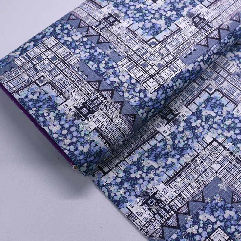 100% Cotton Liberty Fabrics Organic Tana Lawn™ - Tudor Berry - Blue