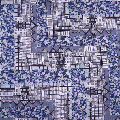 100% Cotton Liberty Fabrics Organic Tana Lawn™ - Tudor Berry - Blue