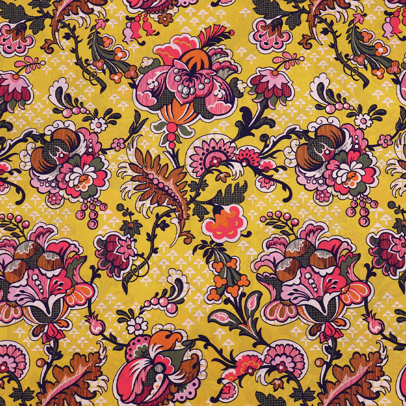 100% Cotton Liberty Fabrics Tana Lawn™ Cotton - Yellow Floral Print - Weaver's Wonder