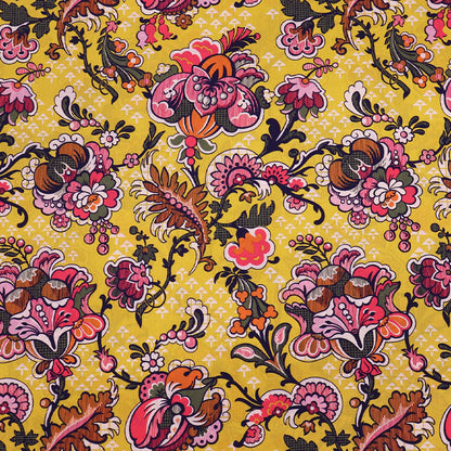 100% Cotton Liberty Fabrics Tana Lawn™ Cotton - Yellow Floral Print - Weaver's Wonder